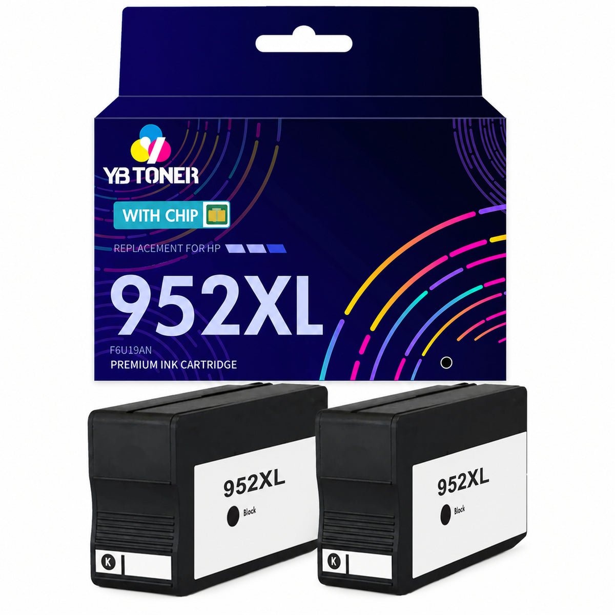 Compatible HP 952XL Black Ink Cartridge - High Yield - With Upgraded Chip - Firmware Safe