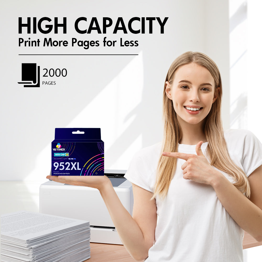 Compatible HP 952XL Black Ink Cartridge - High Yield - With Upgraded Chip - Firmware Safe