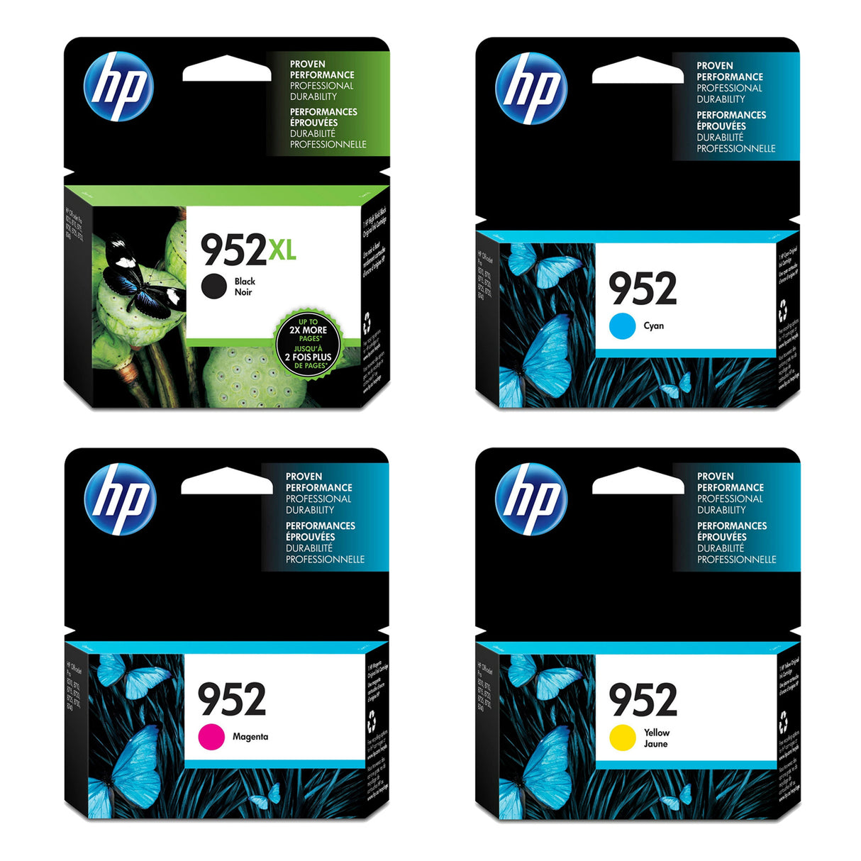 Original HP 952 Ink Cartridges Combo Pack of 4 - Standard Yield