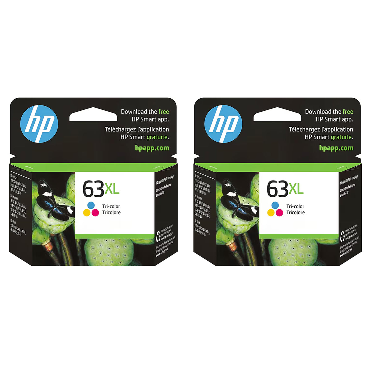 Original HP 63XL Tri-Color Ink Cartridge - High Yield - F6U63AN