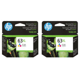 Original HP 63XL Tri-Color Ink Cartridge - High Yield - F6U63AN