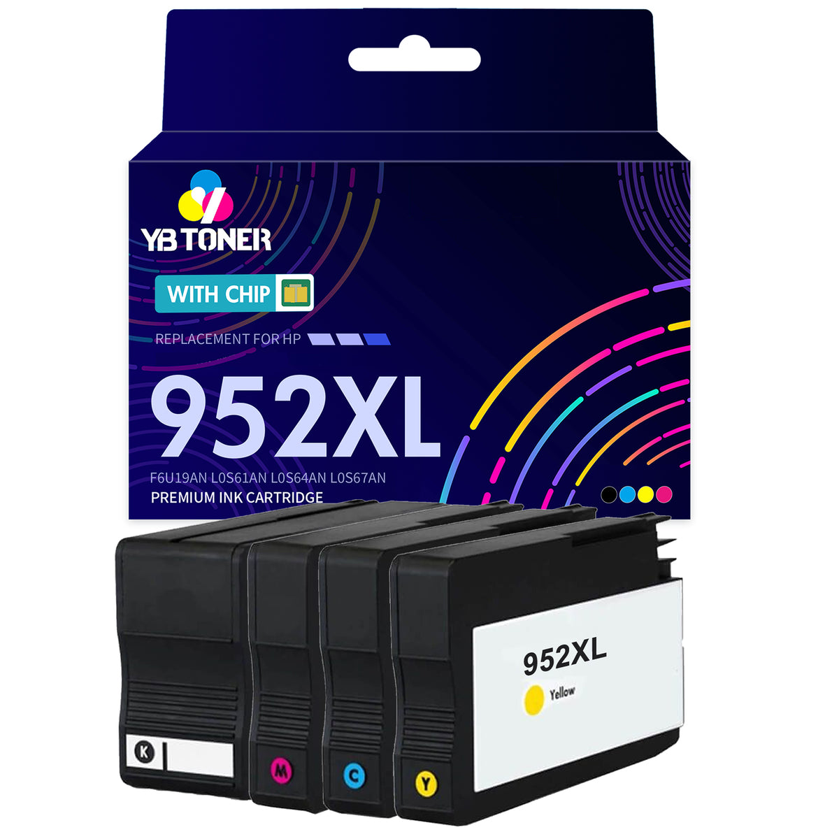 Compatible HP 952XL Ink Cartridges Combo Pack - With Upgraded Chip - Firmware Safe