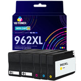 Replacement HP 962XL Ink Cartridge Combo Pack of 5 - With Upgraded Chip - Firmware Safe