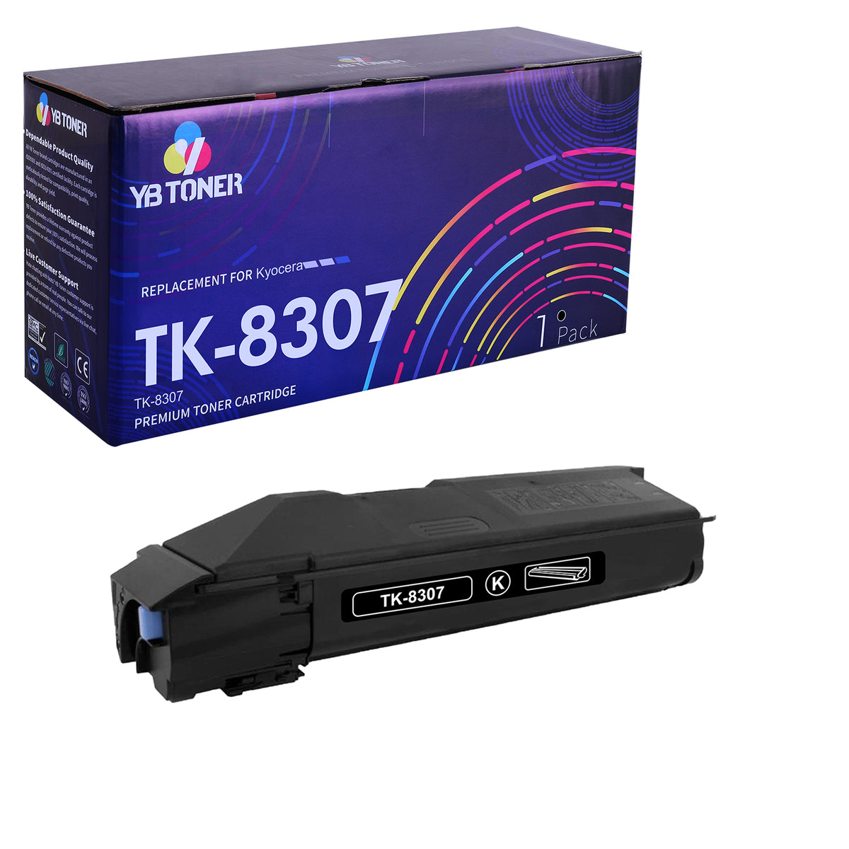 Compatible  Kyocera TK-8307 Black Toner Cartridge