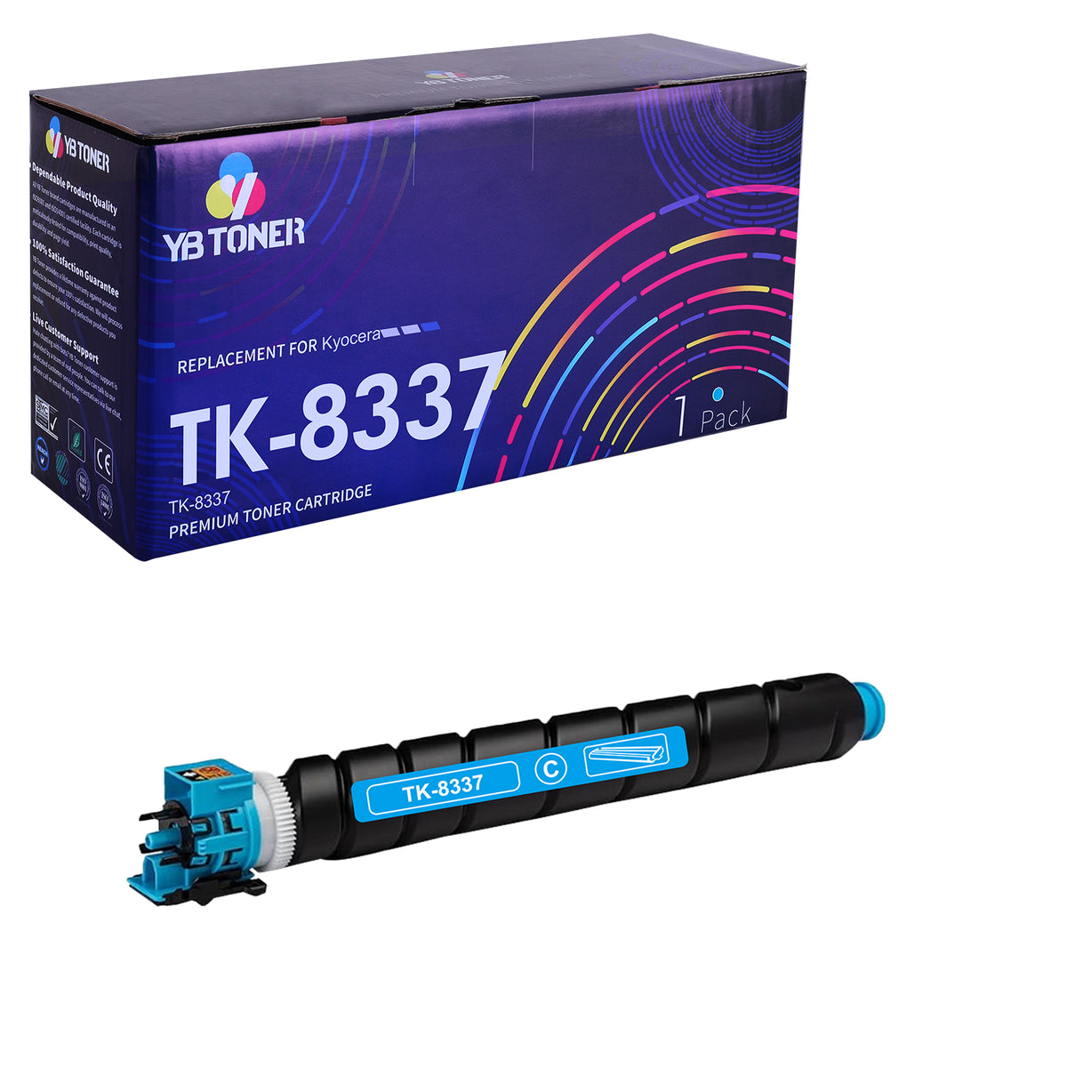 Compatible  Kyocera TK-8337 Cyan Toner Cartridge