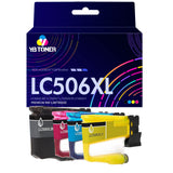 Compatible Brother LC506XL Ink Cartridge Combo Pack of 4 - High Yield - LC506XLBK LC506XLC LC506XLM LC506XLY