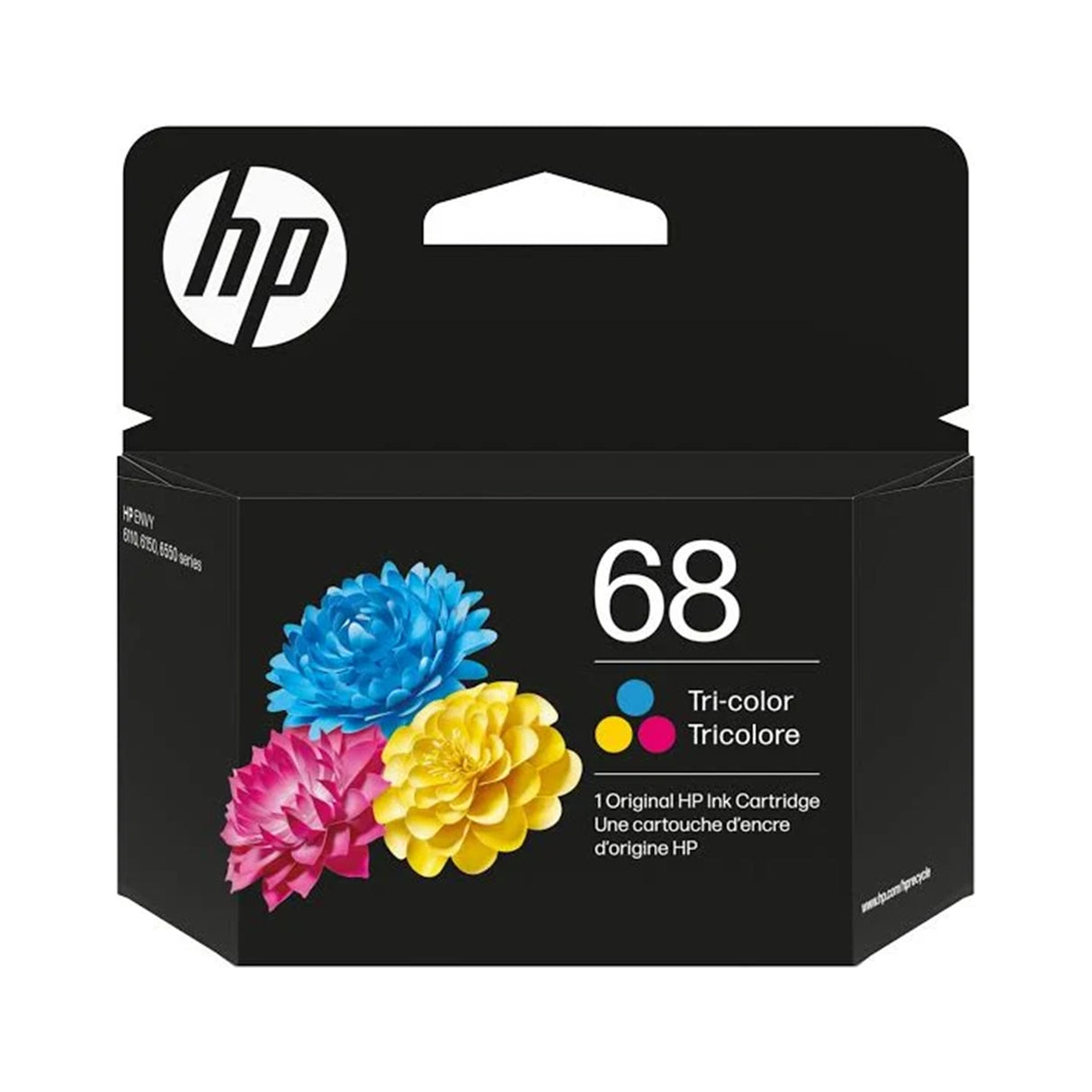 Original HP 68 Tri-Color Ink Cartridge - Works with Envy 6100e, 6500e Series | 7FP20TN