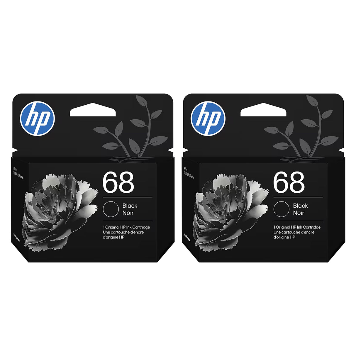 Original HP 68 Black Ink Cartridge - Works with Envy 6100e, 6500e Series | 7FP21TN