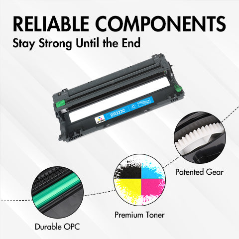 Brother DR223CL Drum Unit Color Set of 4 for Brother MFC-L3770CDW HL-L3270CDW HL-L3290CDW