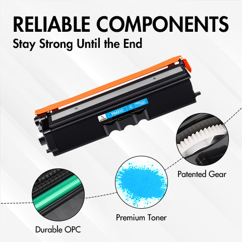 Brother TN431C Cyan Toner Cartridge Replacement -Standard Yield