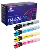Compatible Konica Minolta TN626 Toner Cartridges 4-Pack for C450i C550i C650i