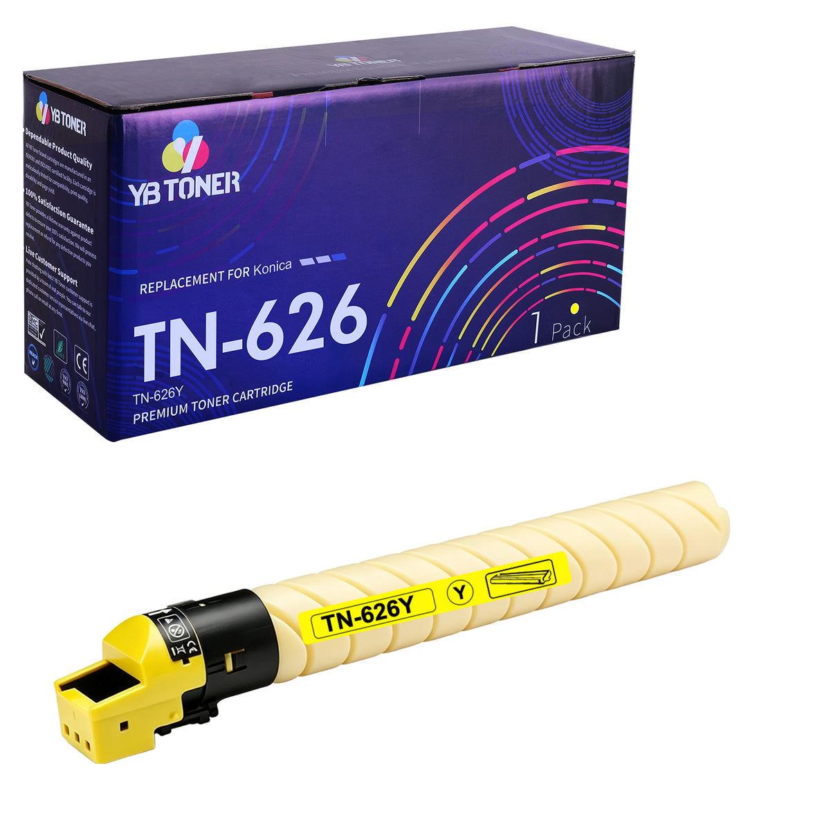 Compatible Konica Minolta TN626 Yellow Toner Cartridge for C450i C550i C650i