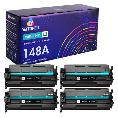 4-Pack Compatible HP 148A Toner Cartridge