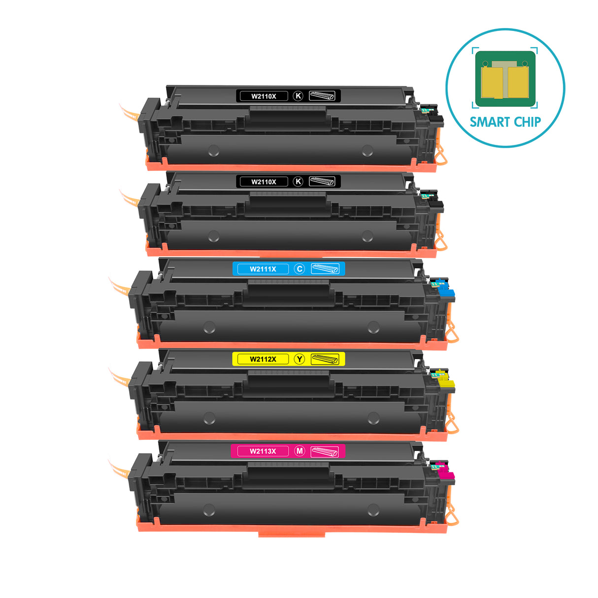 Compatible HP 206X Toner Set (With Chip) High-Yield Capacity | Displays Toner Levels
