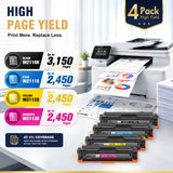 Compatible HP 206X Toner Set (With Chip) High-Yield Capacity | Displays Toner Levels