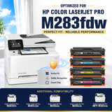 Compatible HP 206X Toner Set (With Chip) High-Yield Capacity | Displays Toner Levels