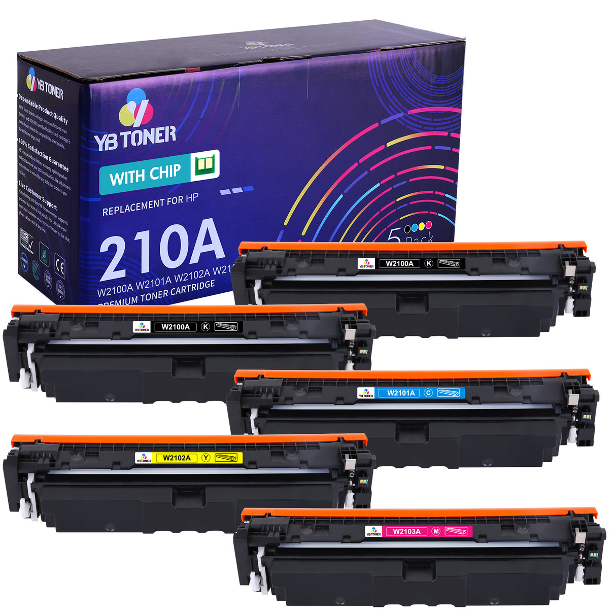 HP Color LaserJet Pro 4202dn Toner Cartridges - Compatible HP 210A 210X Toner