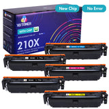 Firmware-Safe Compatible HP 210X Toner Cartridges Multiple-Pack | With Upgraded Chip, No Chip Error