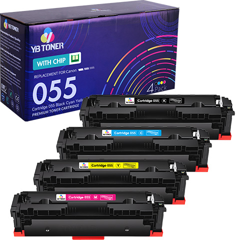 Compatible Canon 055 Toner Cartridge Set of 4