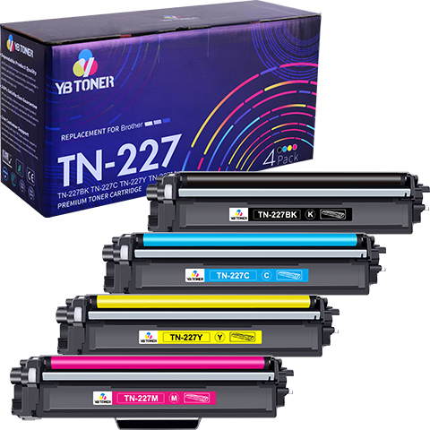 Brother TN227 Toner Cartridge Set | Compatible TN227BK/C/M/Y 4-Pack