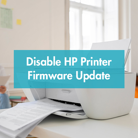 disable HP printer firmware update
