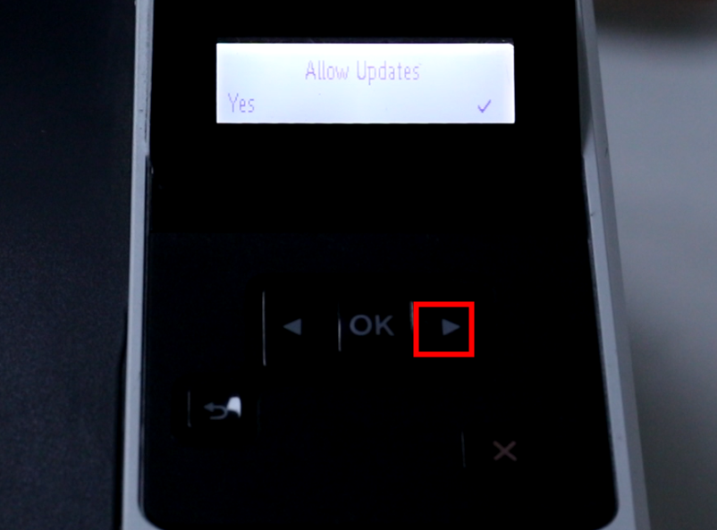 Disable Firmware UPdate for HP Monochrome Laser Printers without Touch Screen Step 11