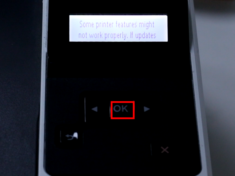 Disable Firmware UPdate for HP Monochrome Laser Printers without Touch Screen Step 13
