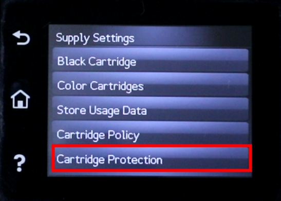 Turn Off HP Cartridge Policy Step 6