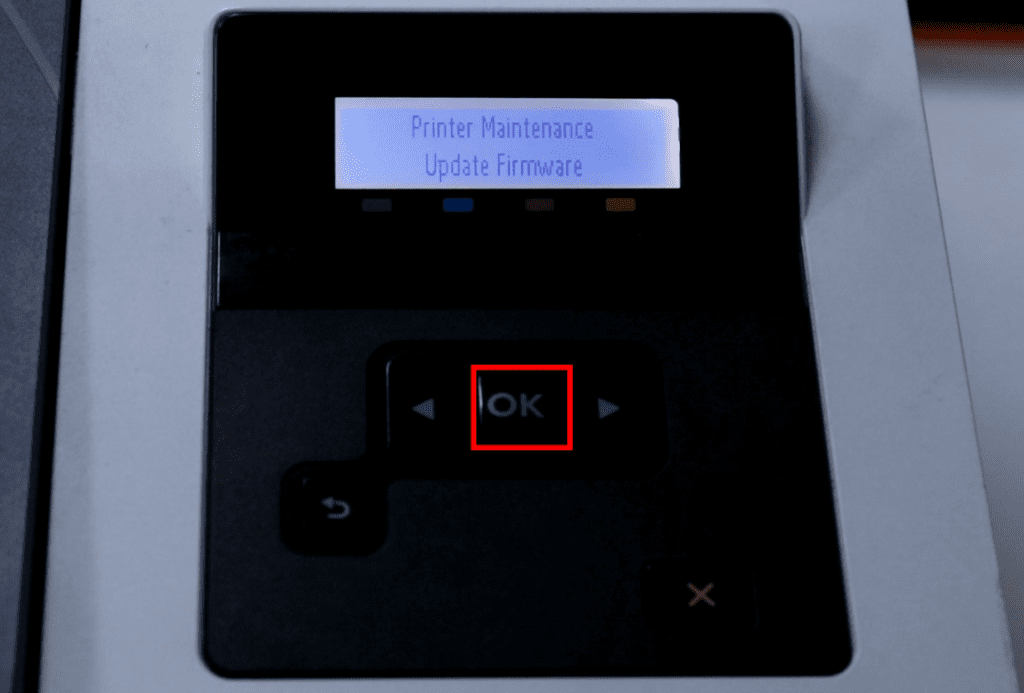 Disable Firmware UPdate for HP Color Laser Printers without Touch Screen Step 7