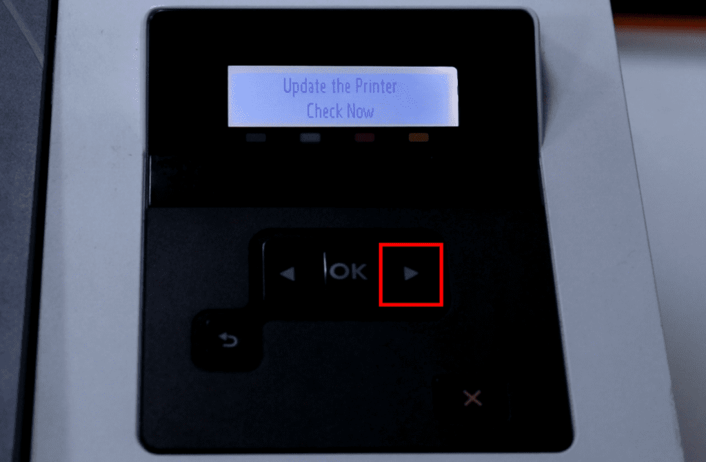Disable Firmware UPdate for HP Color Laser Printers without Touch Screen Step 9