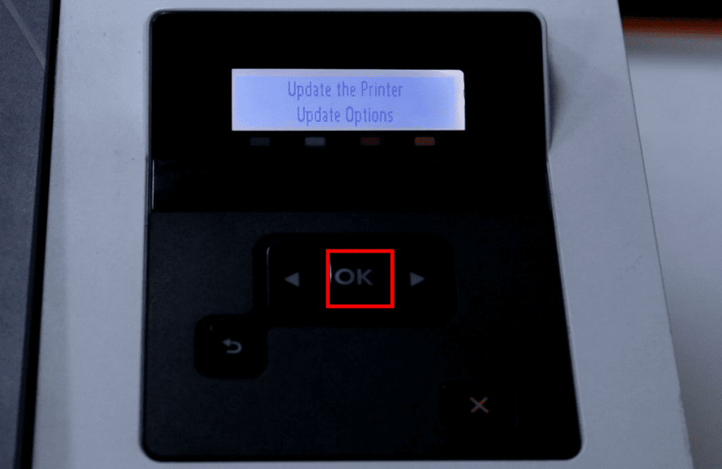 Disable Firmware UPdate for HP Color Laser Printers without Touch Screen Step 10