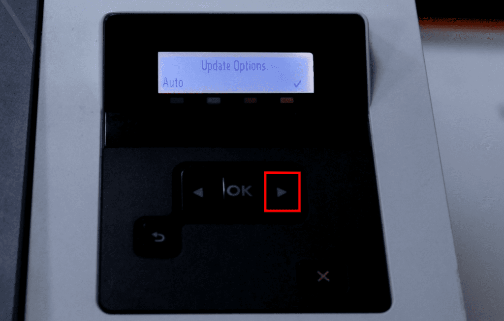 Disable Firmware UPdate for HP Color Laser Printers without Touch Screen Step 11