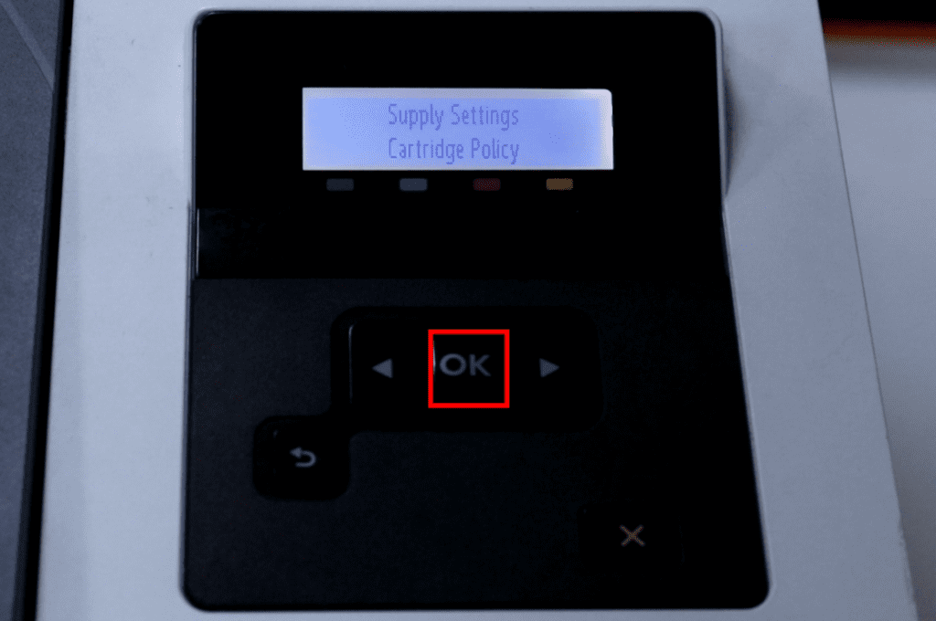 Disable Firmware UPdate for HP Color Laser Printers without Touch Screen Step 7