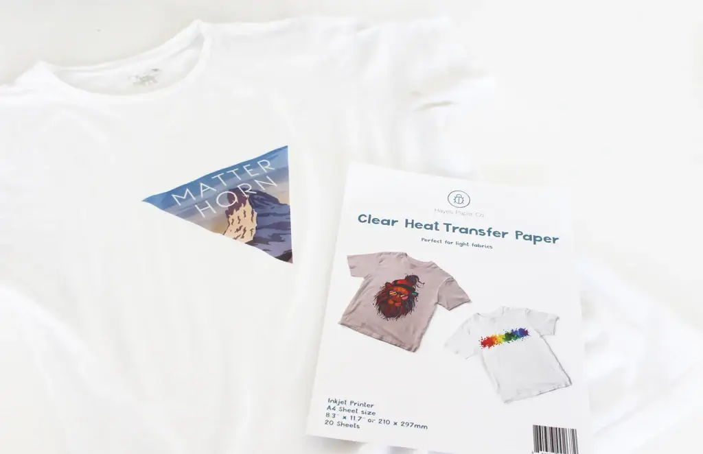 Heat transfer paper on clothes