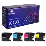 Compatible Brother LC203 Ink Cartridge 4-Pack - High Yield