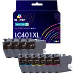 Brother Printer Ink LC401XL Replacement 10-Pack - High Yield: 4 Black, 2 Cyan, 2 Magenta, 2 Yellow