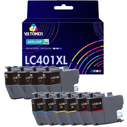 Brother LC401XL Ink Cartridges 10-Pack