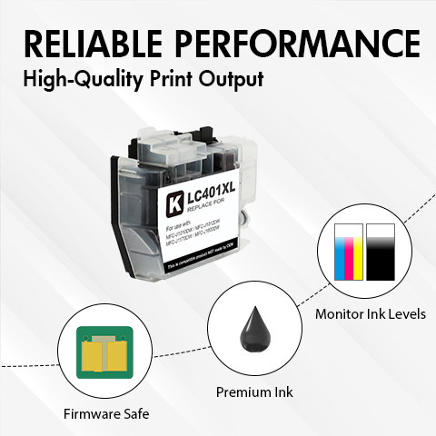 Brother LC401XLBK Black Ink Cartridge