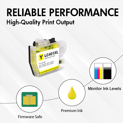 Brother LC401XL Yellow Cartridge