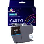 Replacement Brother LC401XLC Cyan Ink Cartridge - High Yield