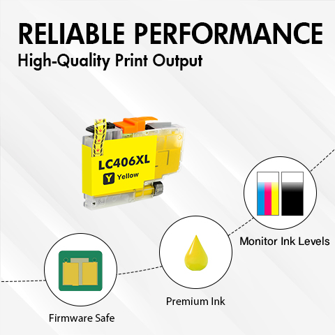 Brother LC406XLY Yellow Ink