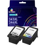Replacement Canon 245XL 246XL Ink Combo Pack of 2 - High Yield (1 PG-245XL Black & 1 CL-246XL Tri-color)