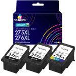 Replacement Canon 275XL and 276XL Ink Cartridge 3-Pack: 2 Black & 1 Tri-color - High Yield