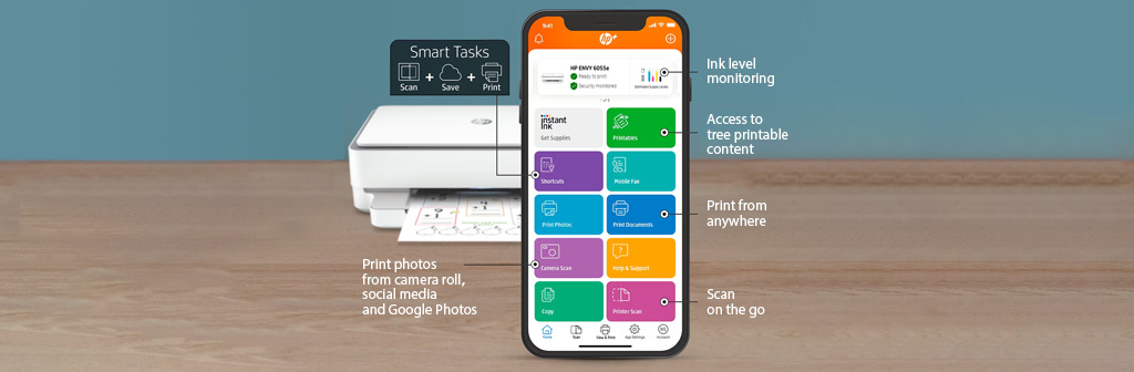 HP Envy 6055e Printers Print Photos on iOS