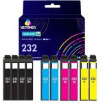 Compatible Epson Ink 232 Cartridges Combo Pack of 10: 4 Black, 2 Cyan, 2 Magenta, 2 Yellow