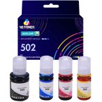 Compatible Epson 502 Ink 4-Pack - Ultra High Yield: 1 Black, 1 Cyan, 1 Magenta, 1 Yellow