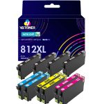 Compatible Epson 812XL Ink Value Pack of 10 - High Yield: 4 Black, 2 Cyan, 2 Magenta, 2 Yellow