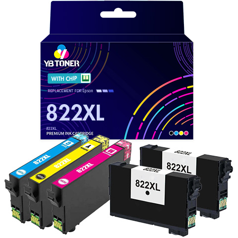 Epson 822XL ink cartridges combo pack of 5