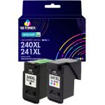Compatible Canon 240XL and 241XL Ink 2-Pack - High Yield: 1 PG-240XL Black & 1 CL-241XL Color