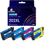 Compatible Epson 202XL Ink Cartridge 4-Pack - High Yield: 1 Black, 1 Cyan, 1 Magenta, 1 Yellow